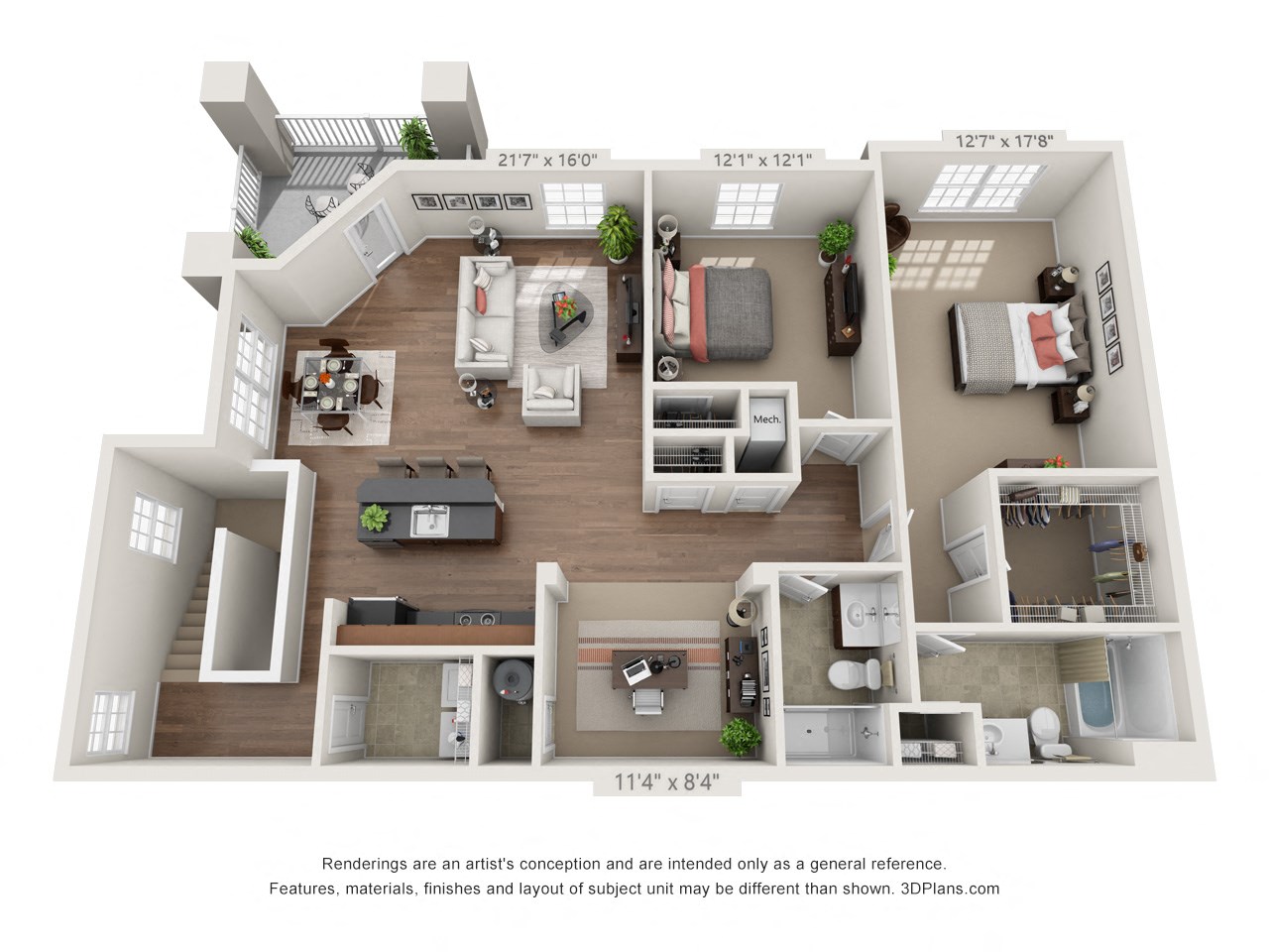Floor Plans of Cornerstone Luxury Apartments in Albany, NY