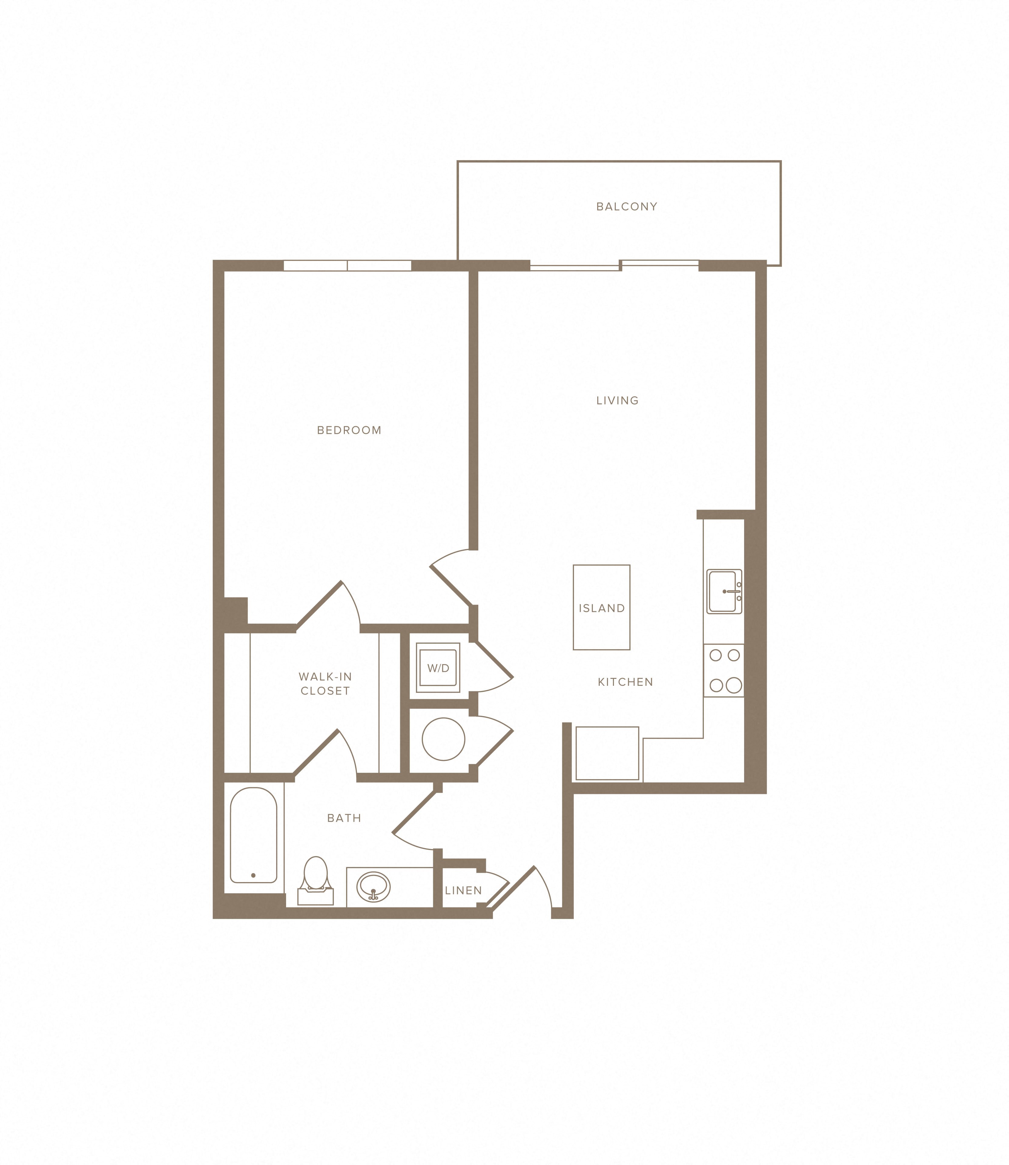 Apartment B-606 floorplan