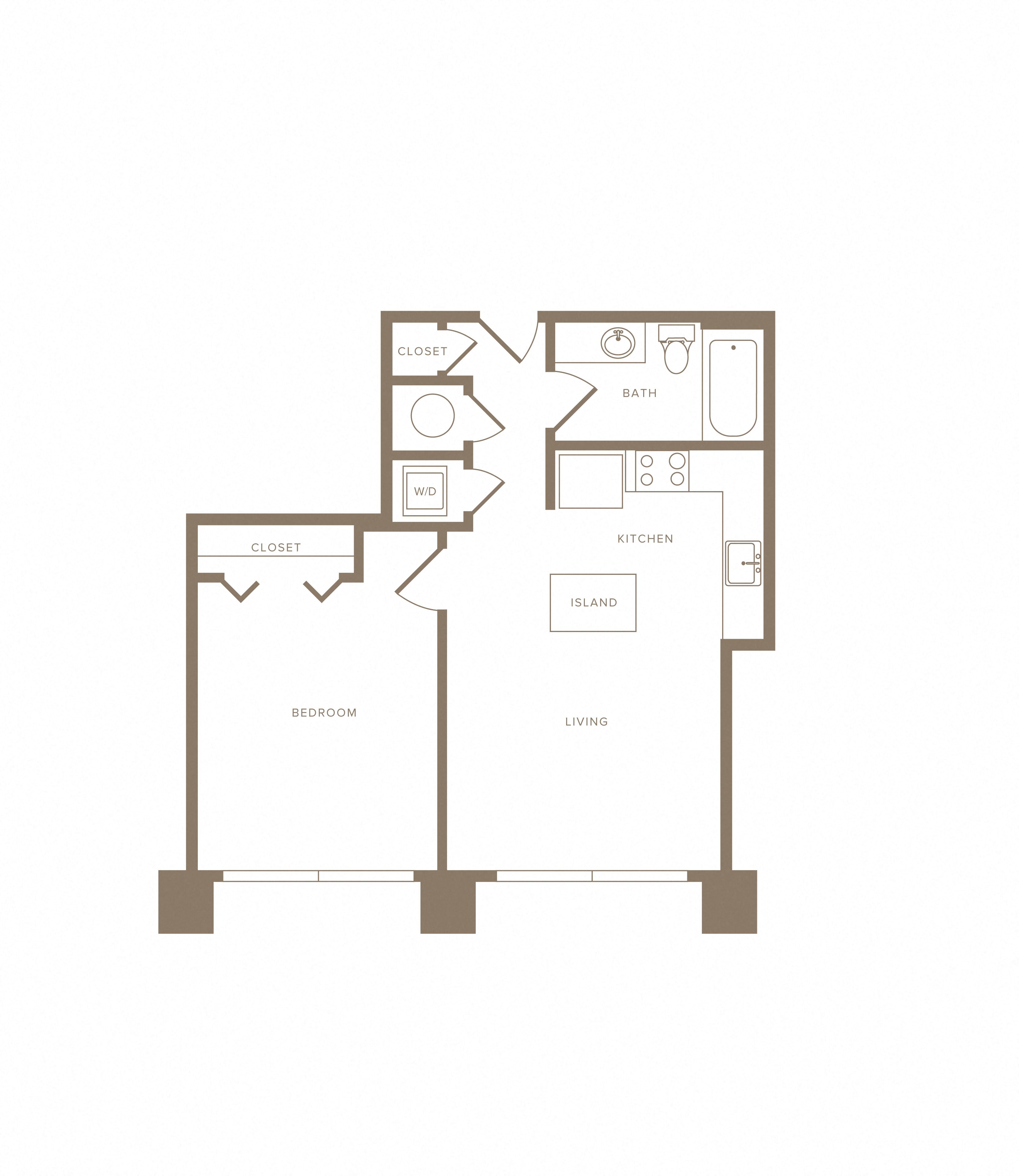 Apartment B-101 floorplan