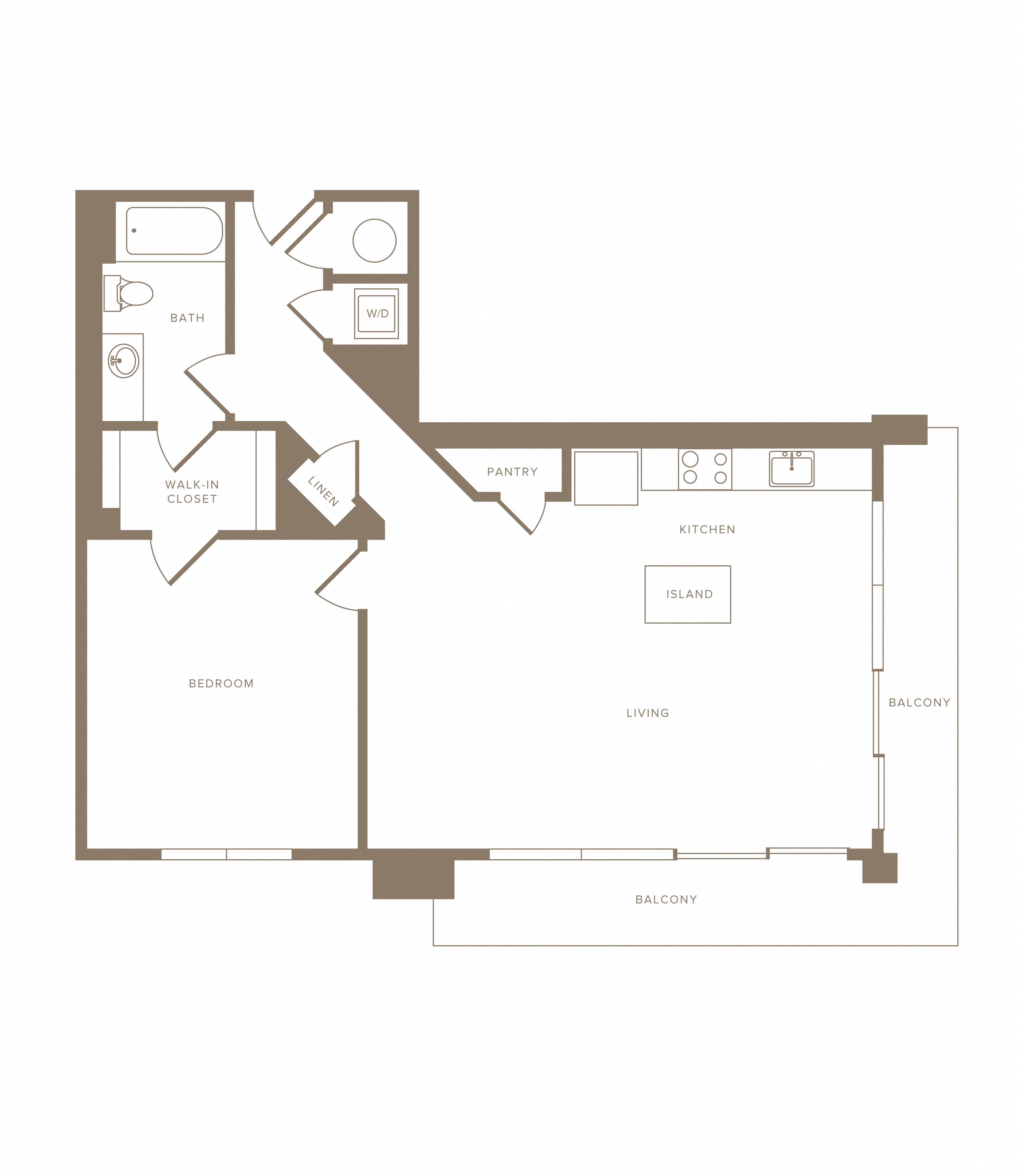 Apartment E-411 floorplan