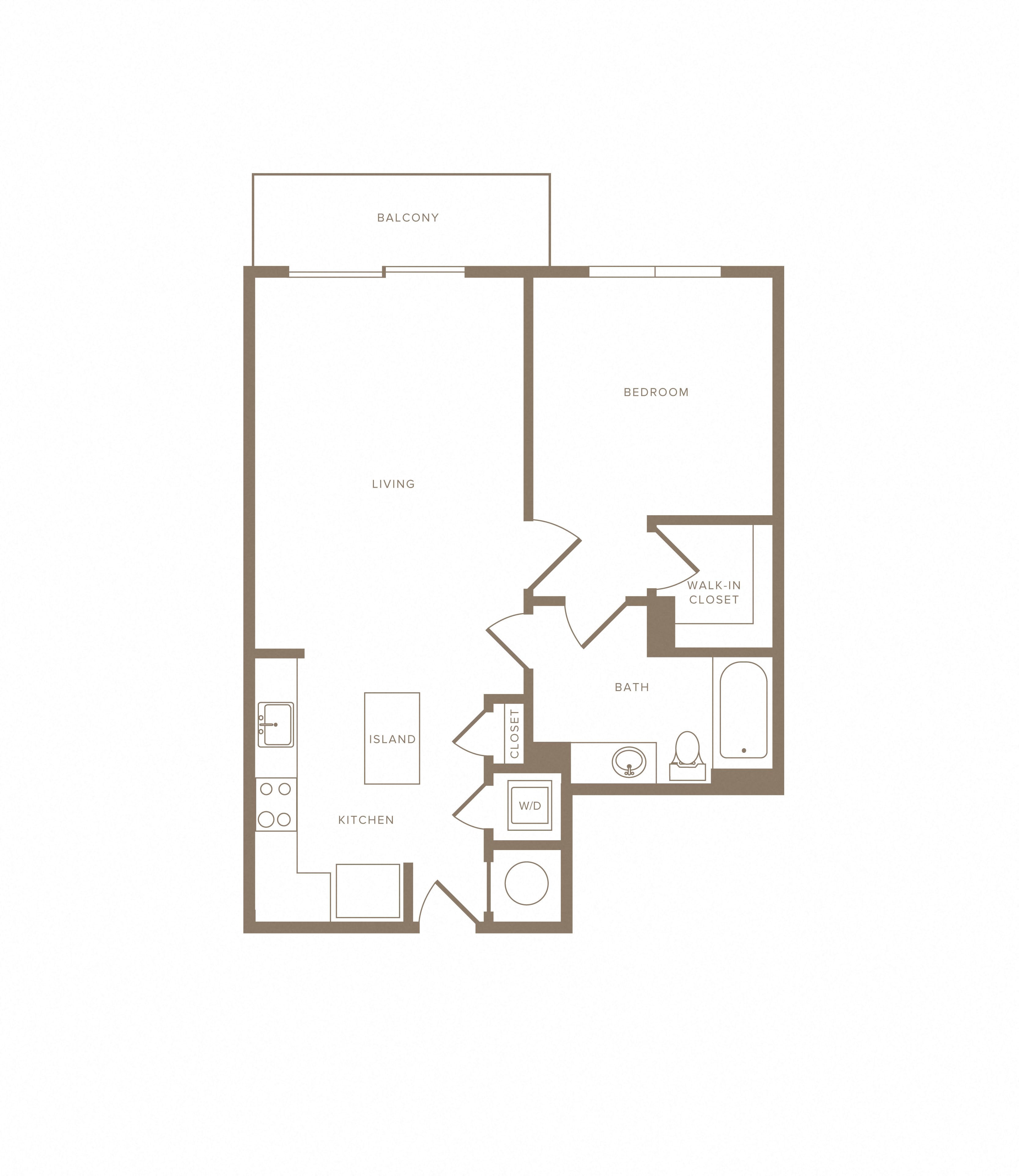 Apartment A-617 floorplan