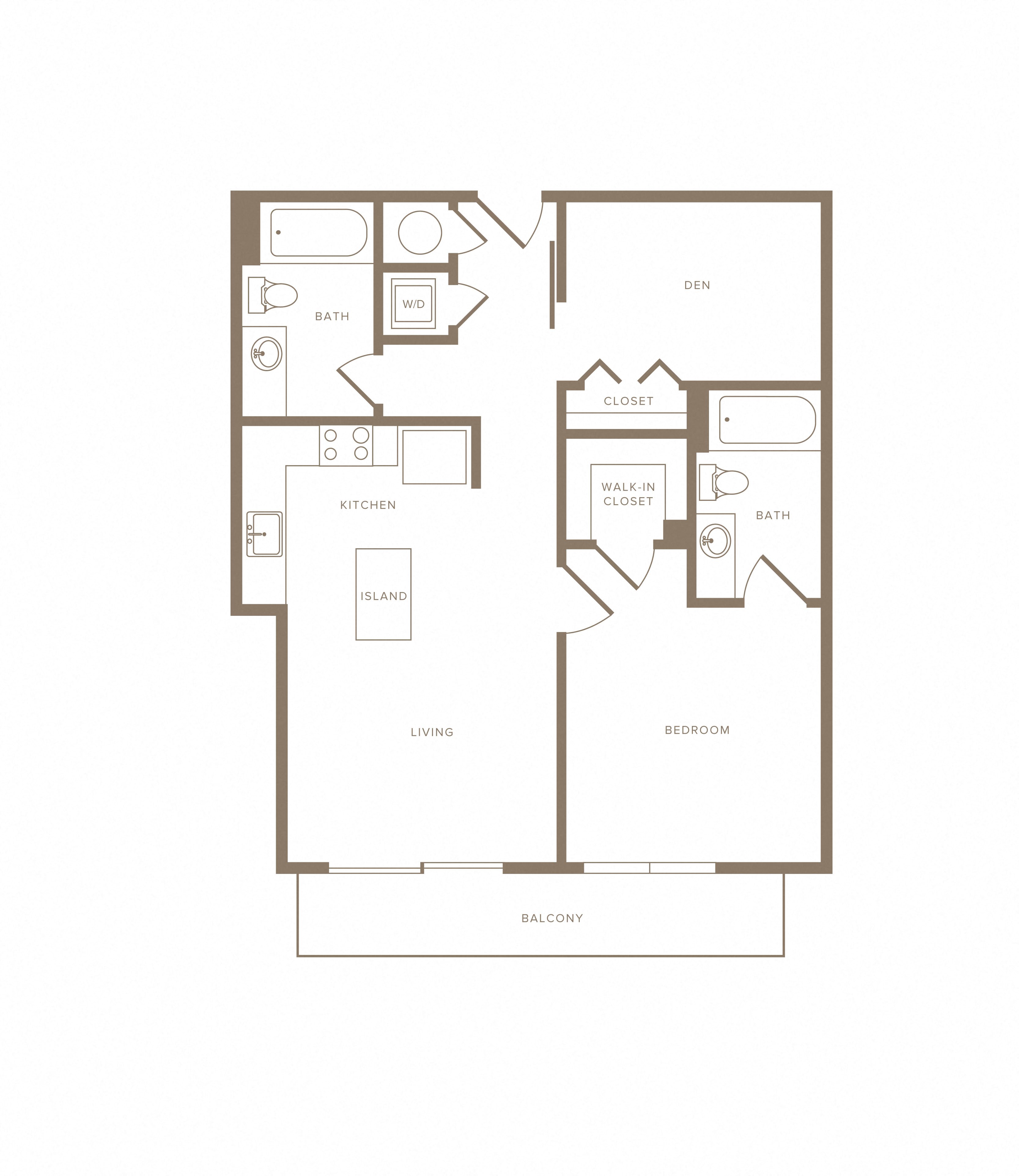 Apartment A-307 floorplan
