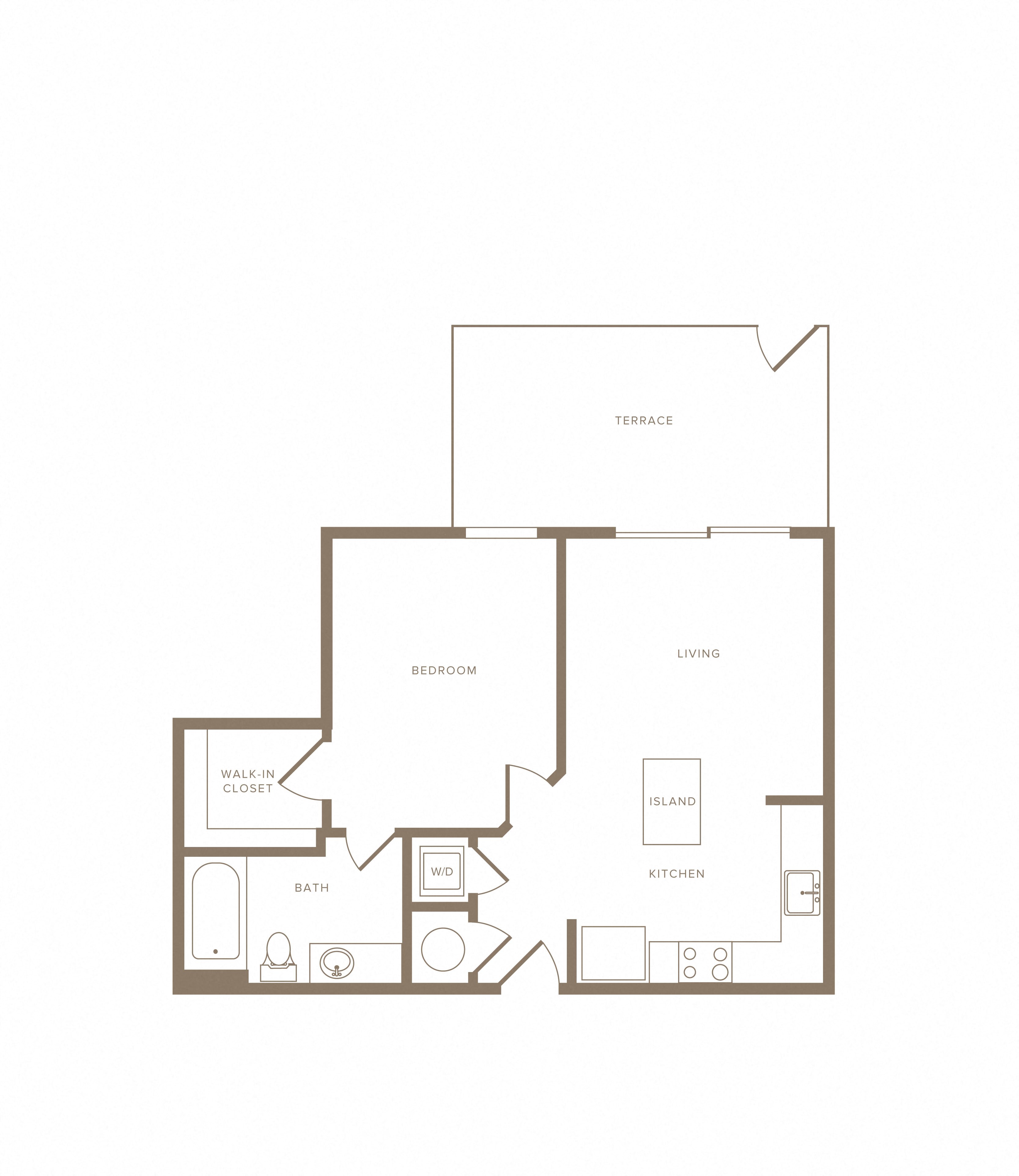 Apartment E-502 floorplan