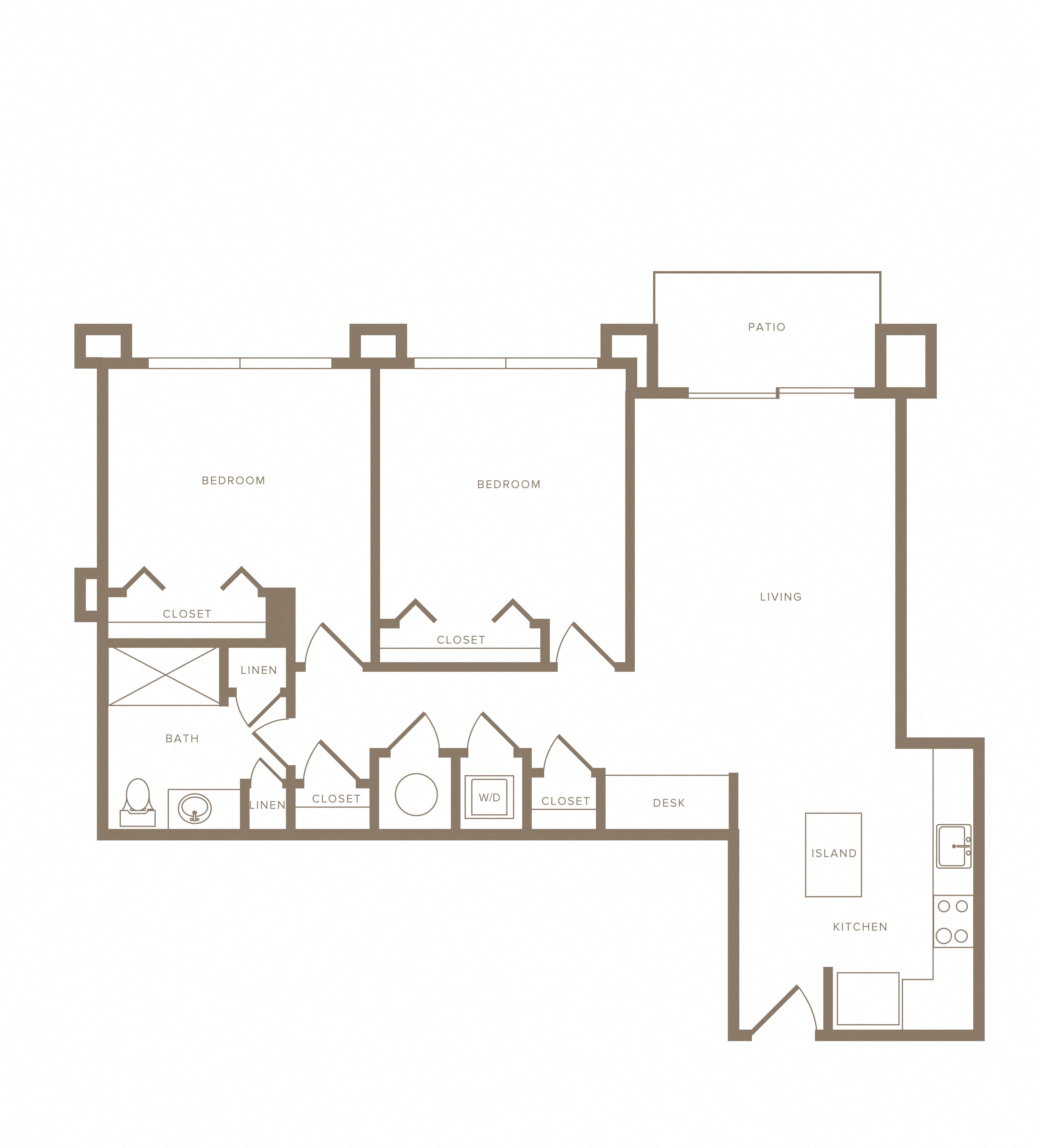 Apartment C-102 floorplan