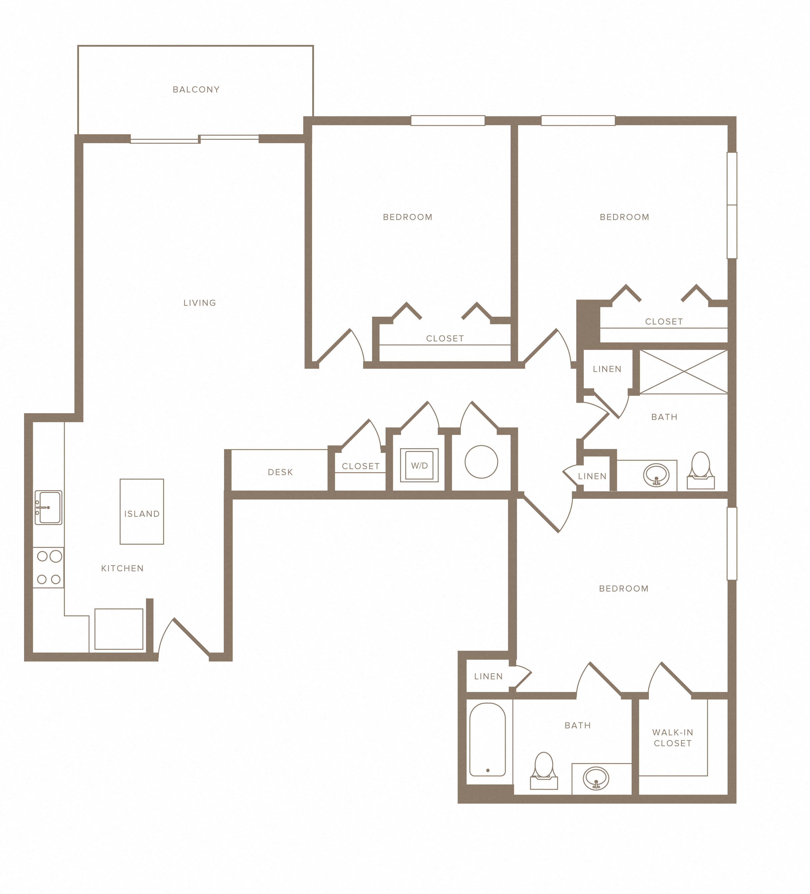 Apartment B-710 floorplan