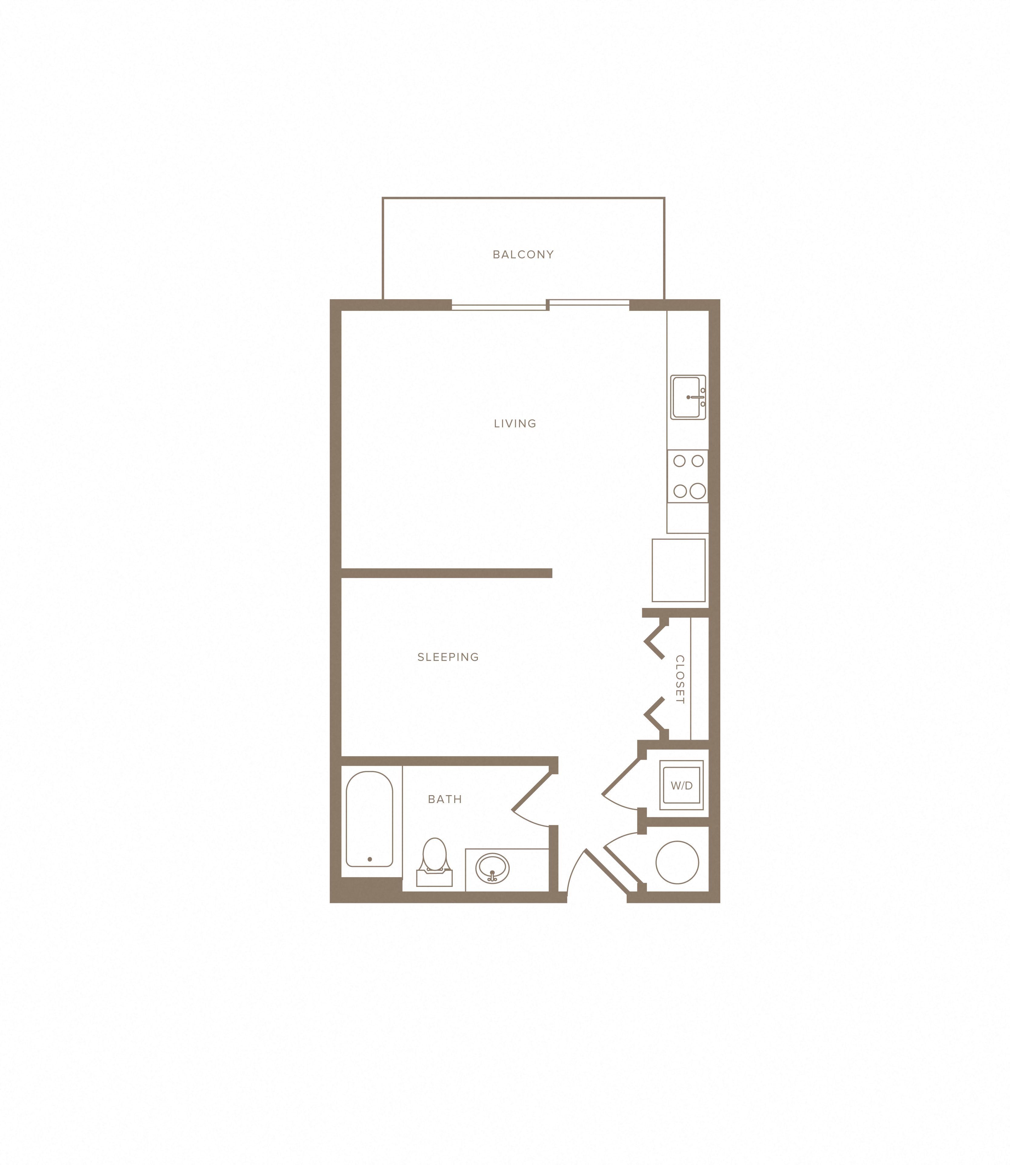 Apartment E-802 floorplan