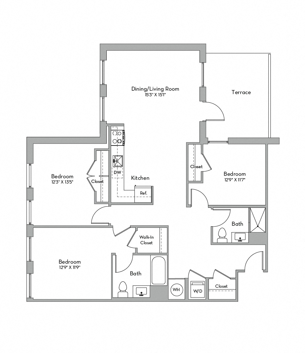 Apartment 0438 floorplan