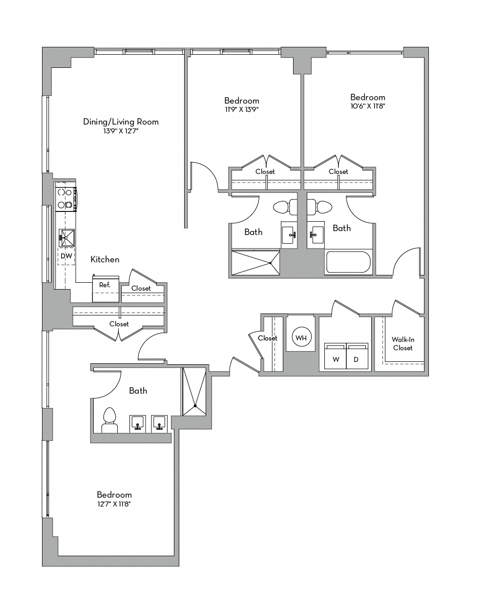 Apartment 1023 floorplan