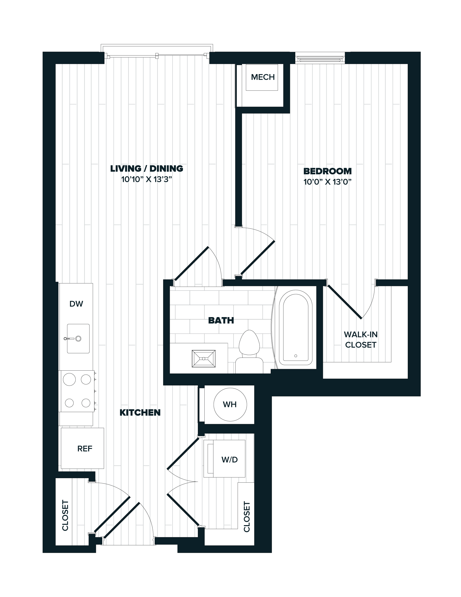 floorplan image of apartment 413