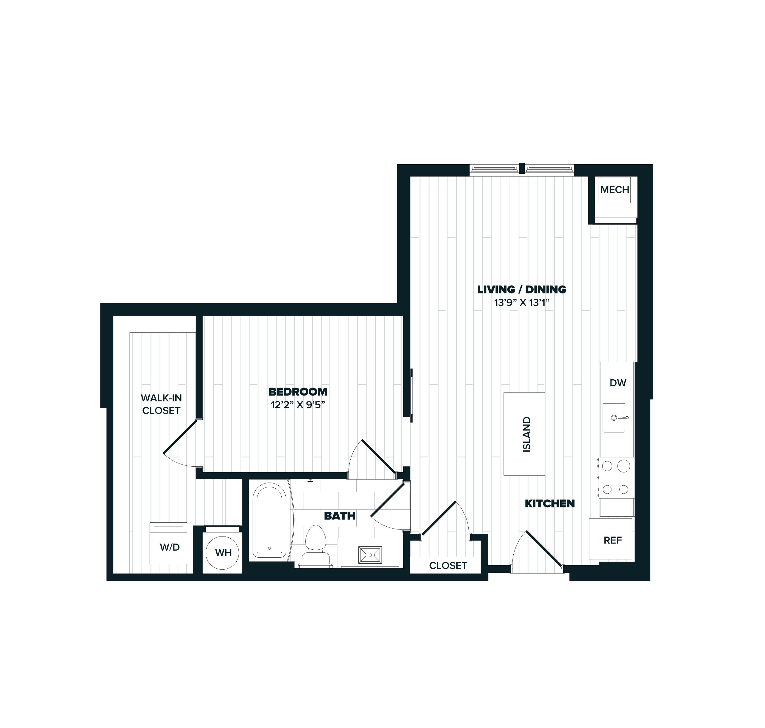 floorplan image of apartment 307