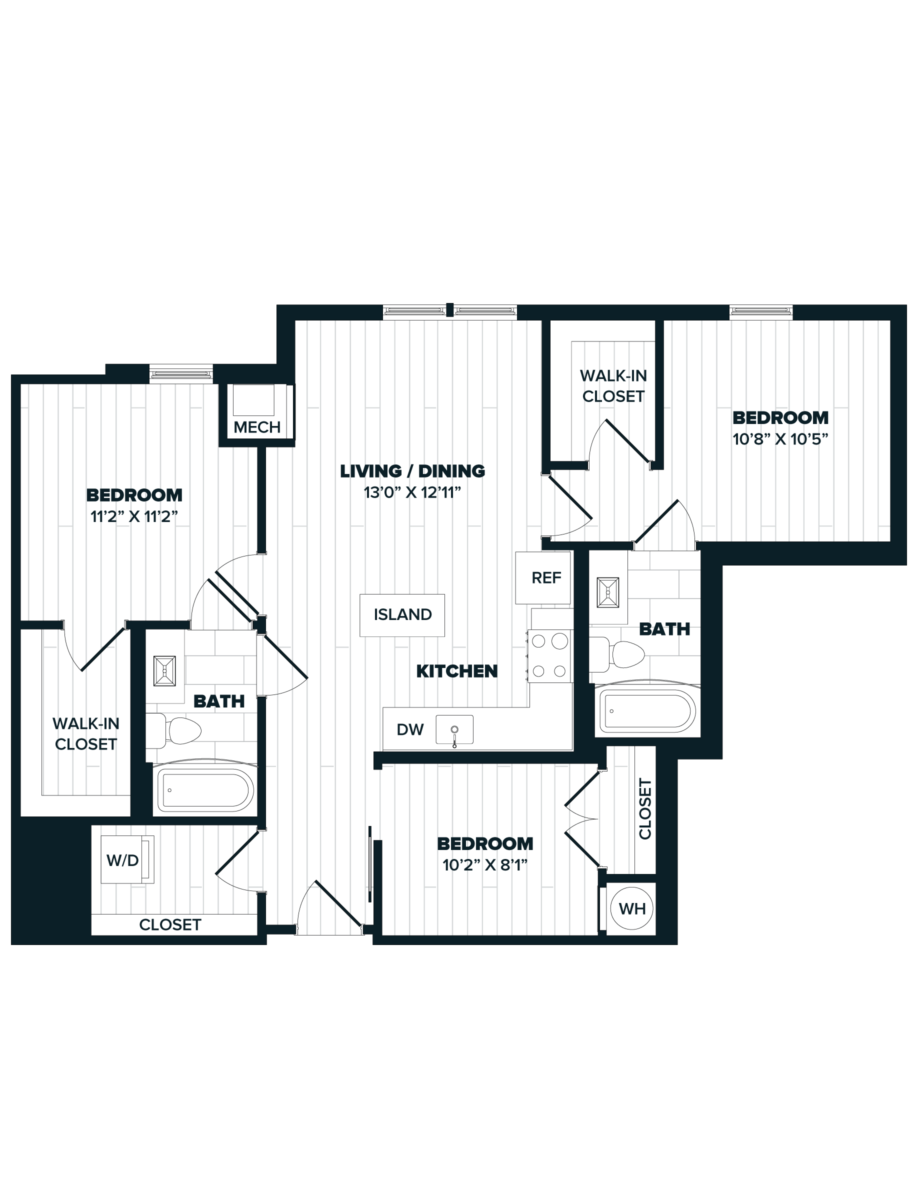 floorplan image of apartment 402