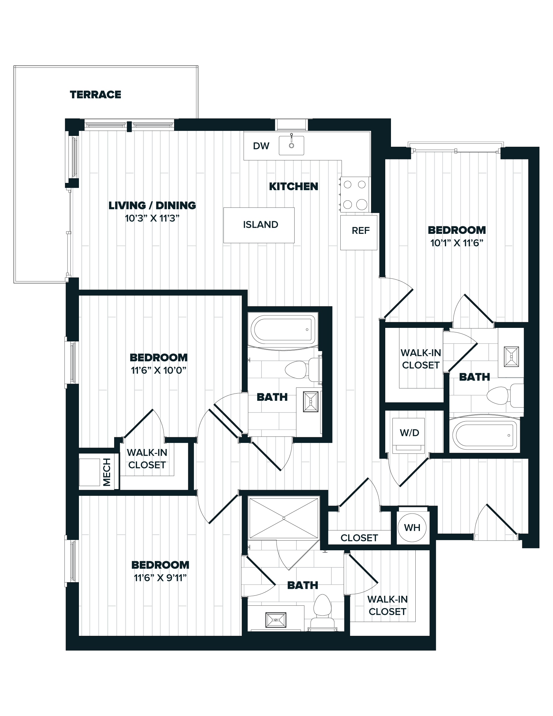floorplan image of apartment 422