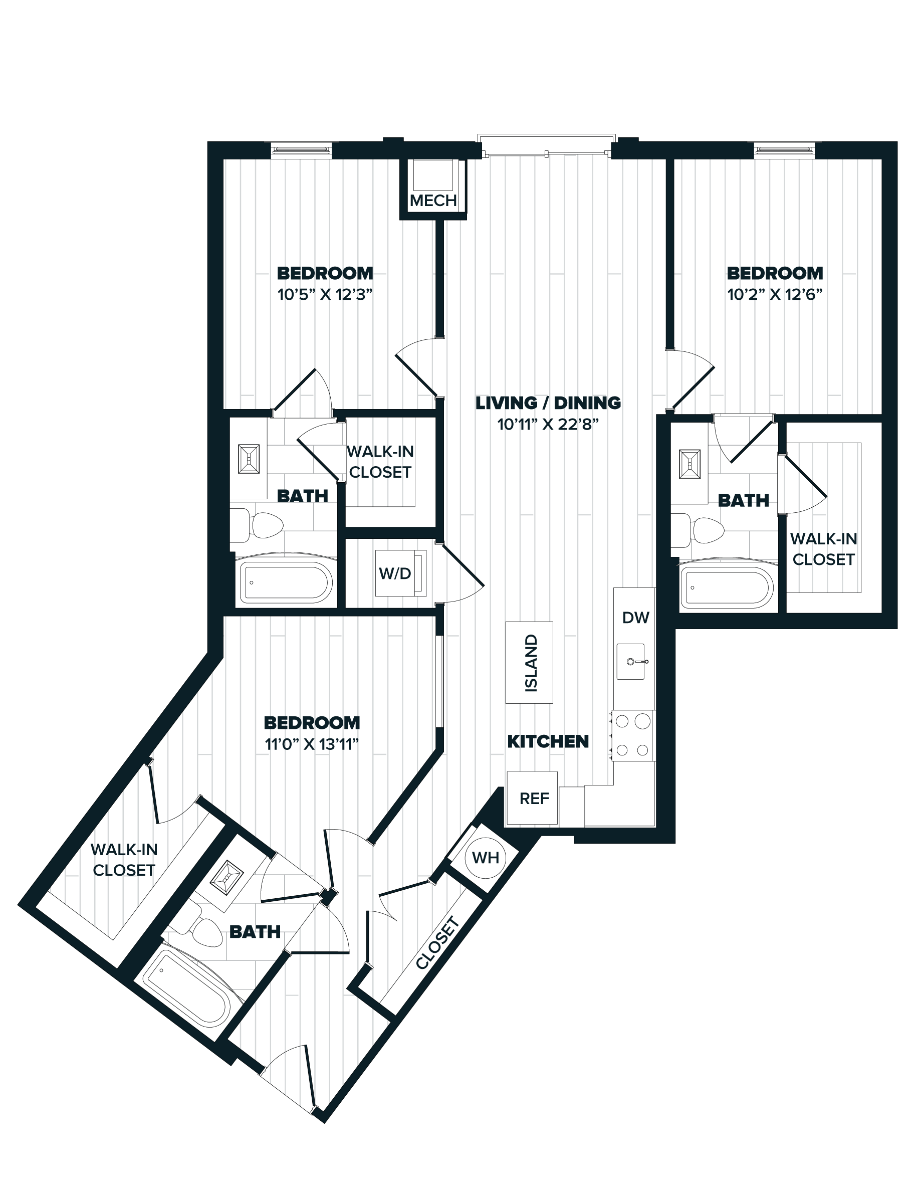 floorplan image of apartment 452