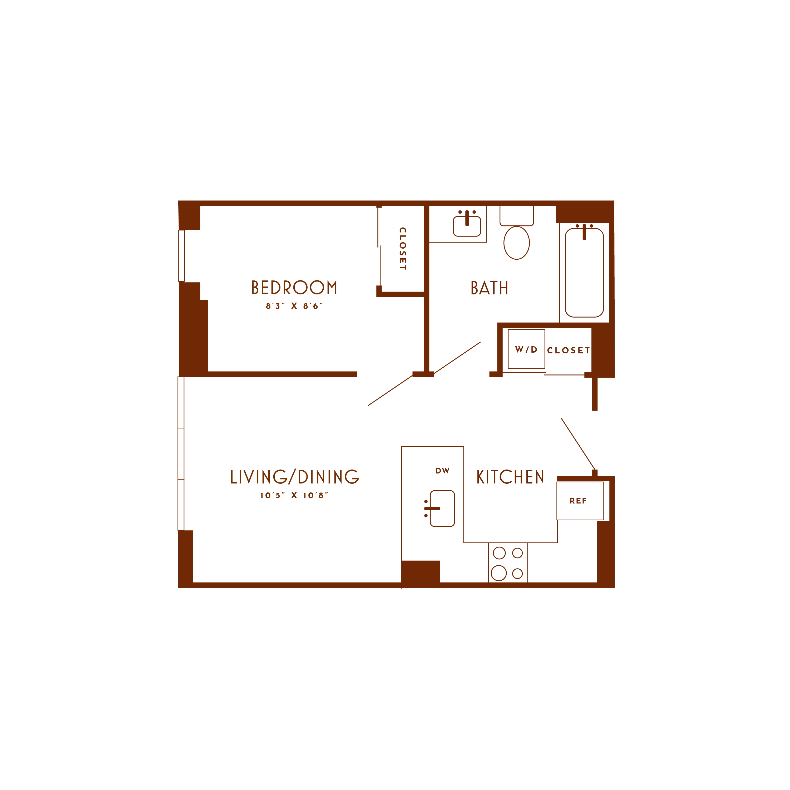 Floor plan image of unit 701