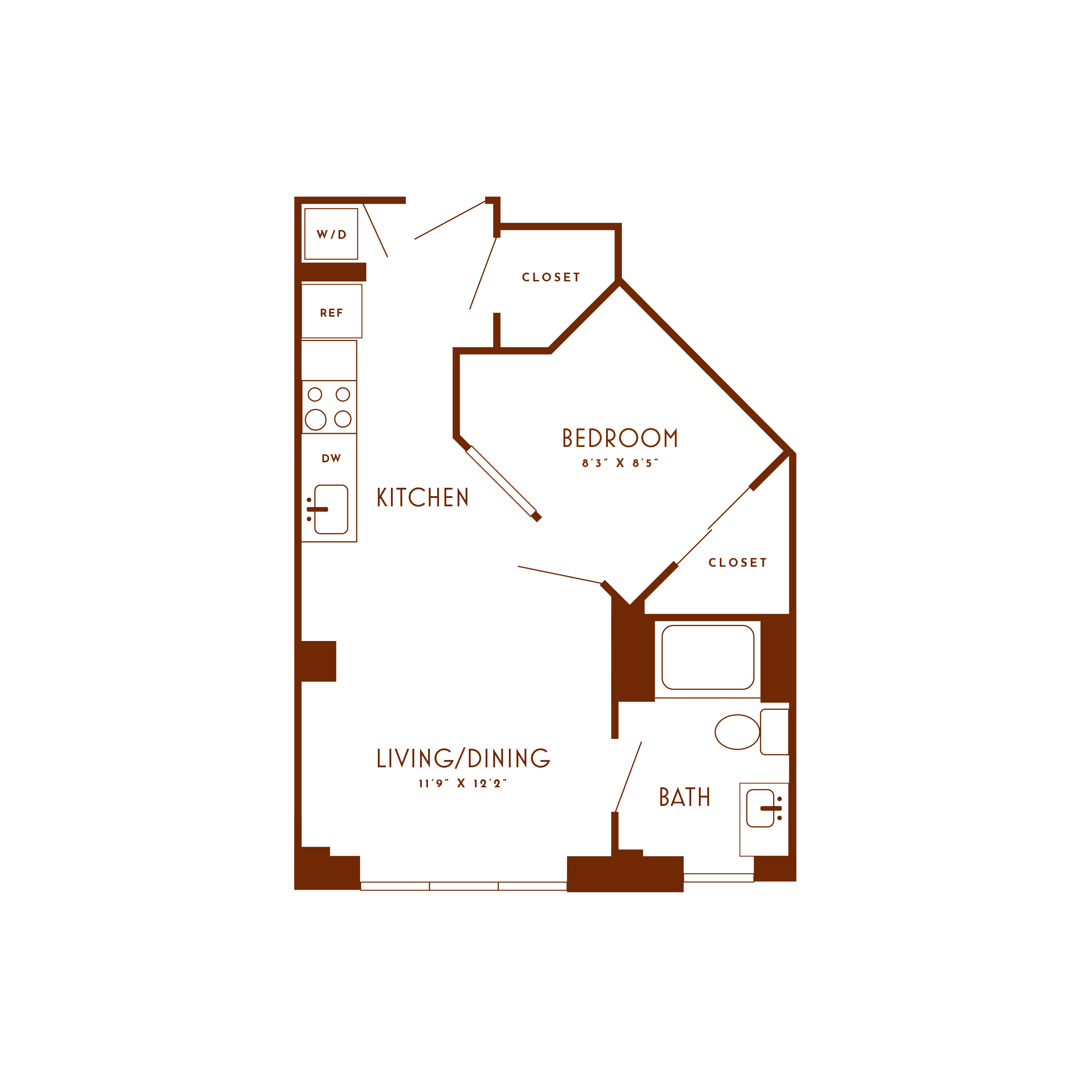 Floor plan image of unit 518