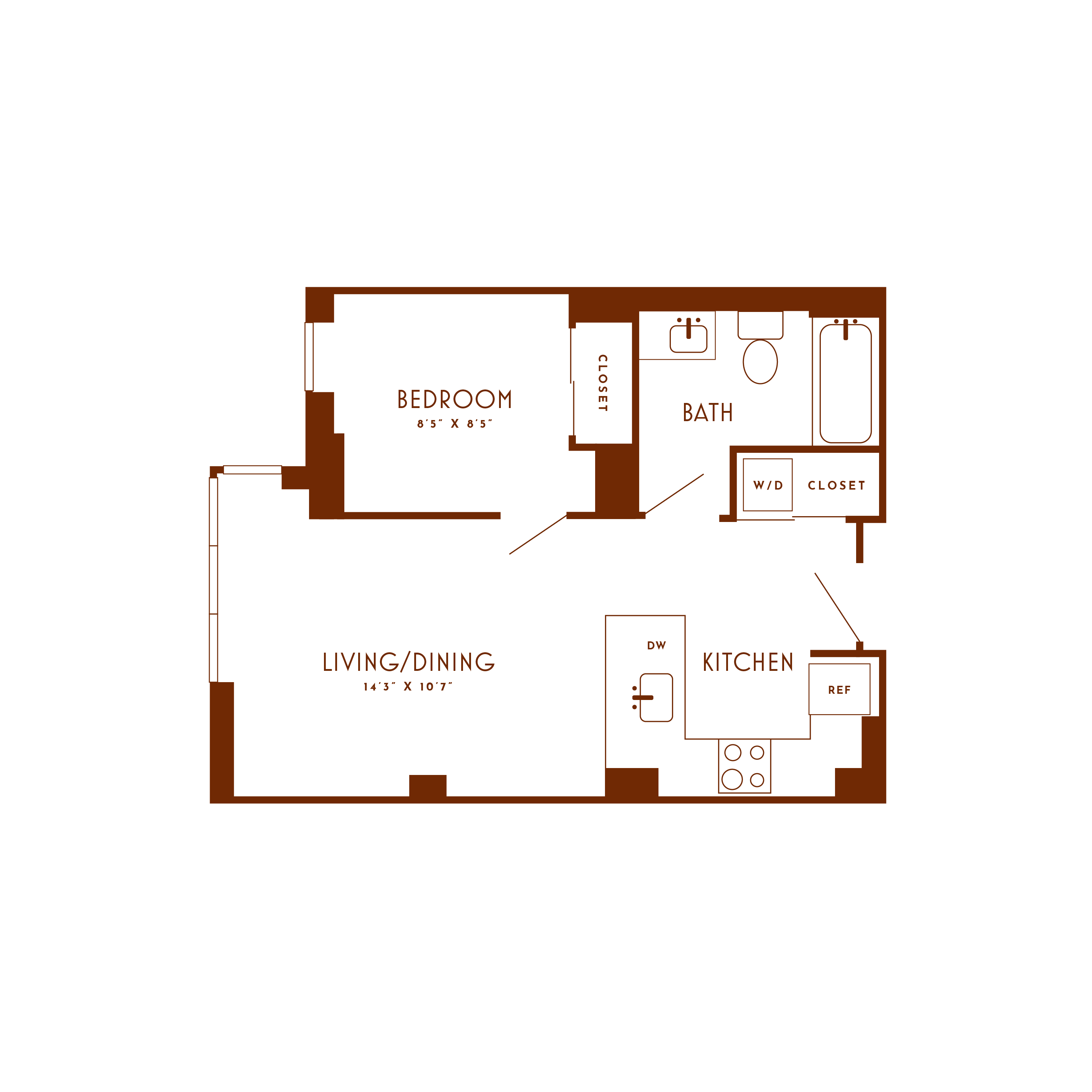 Floor plan image of unit 602