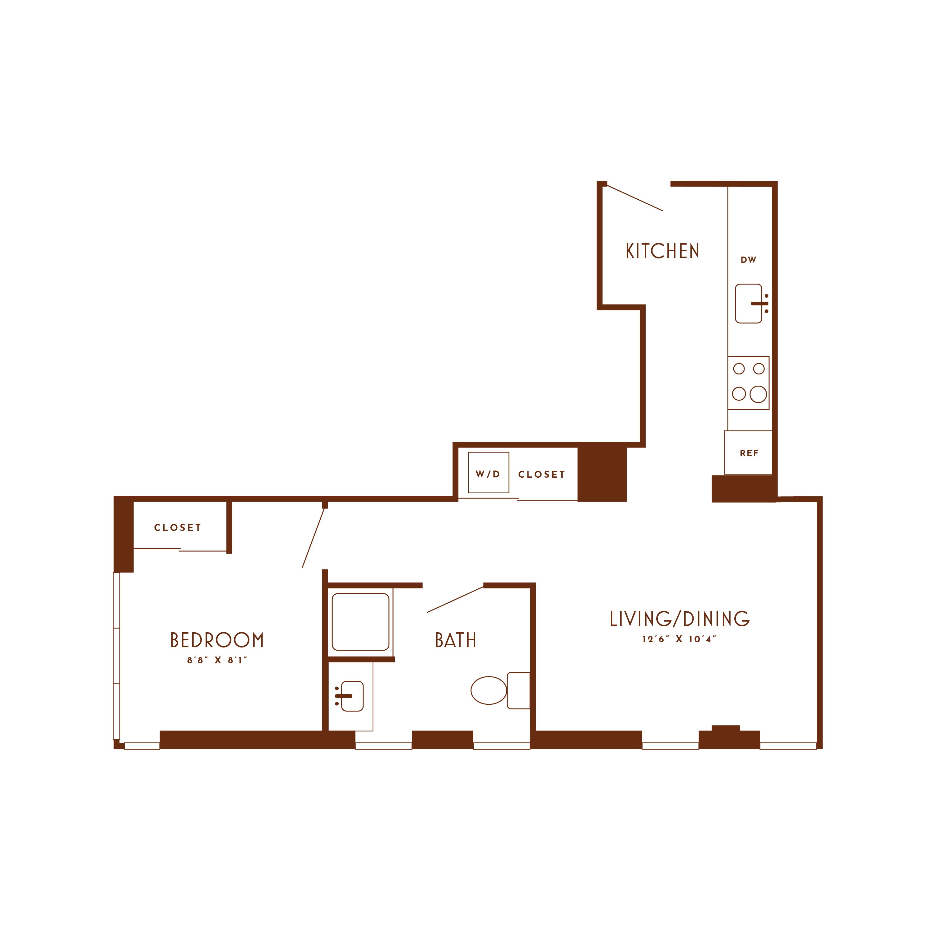 Floor plan image of unit 612