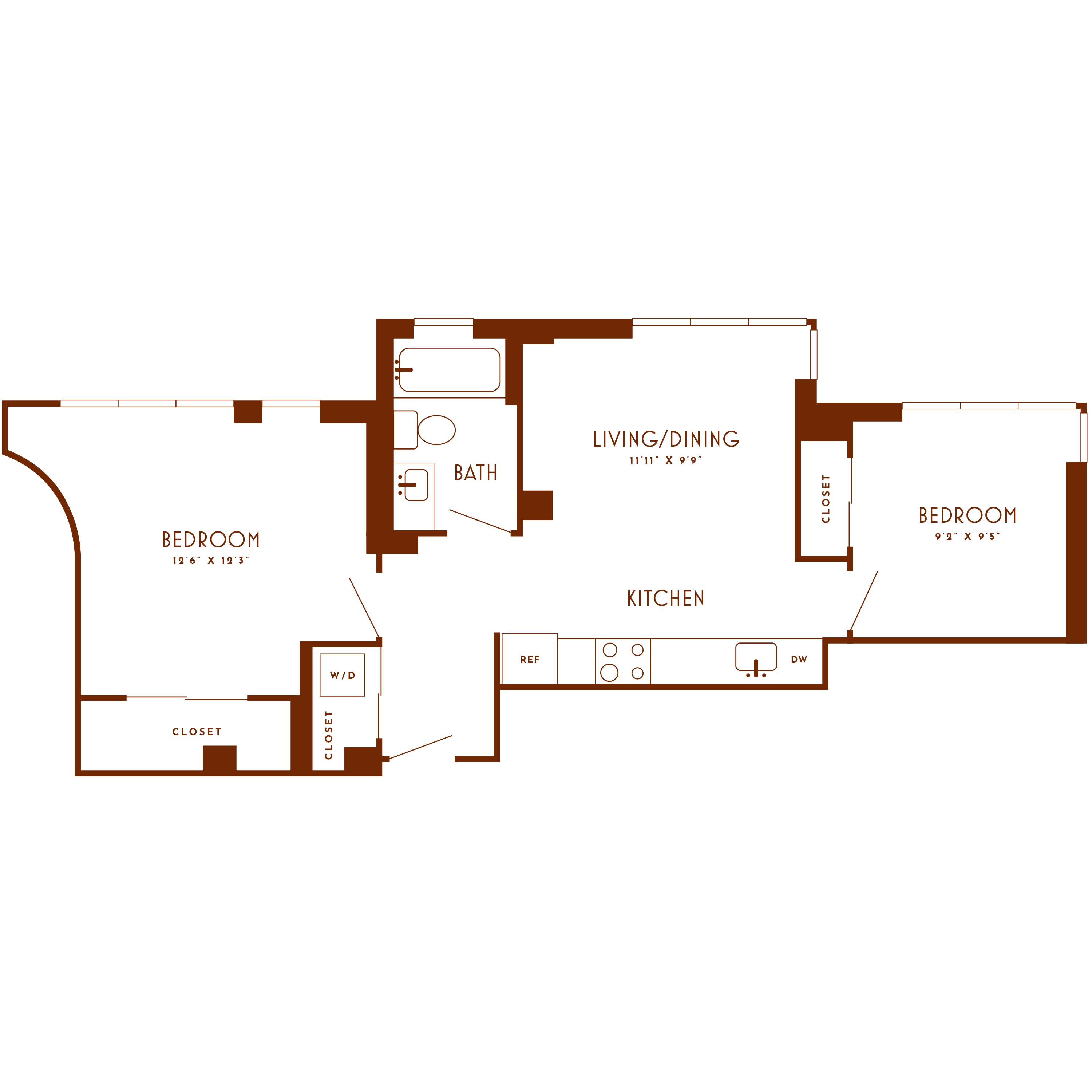 Floor plan image of unit 110