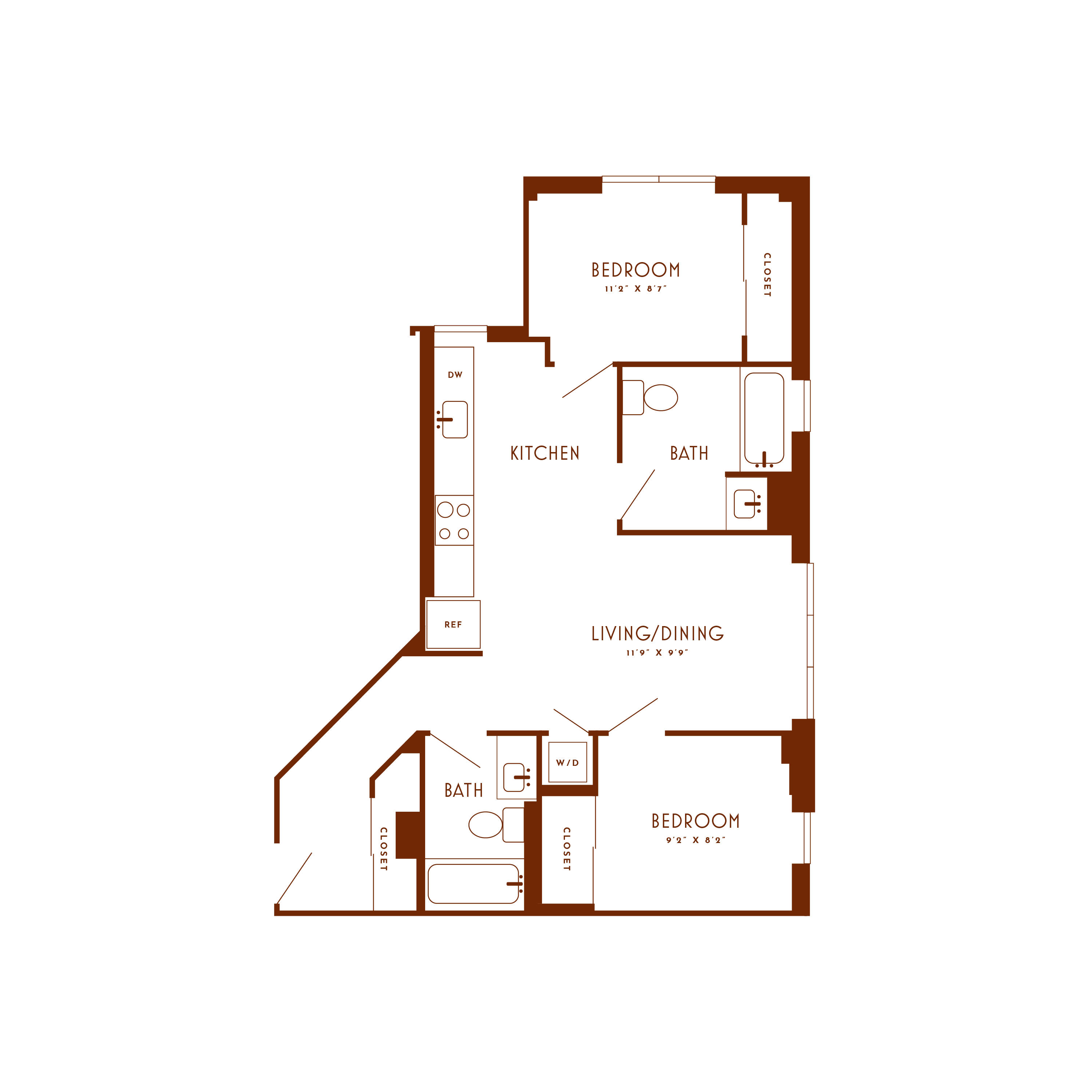 Floor plan image of unit 519
