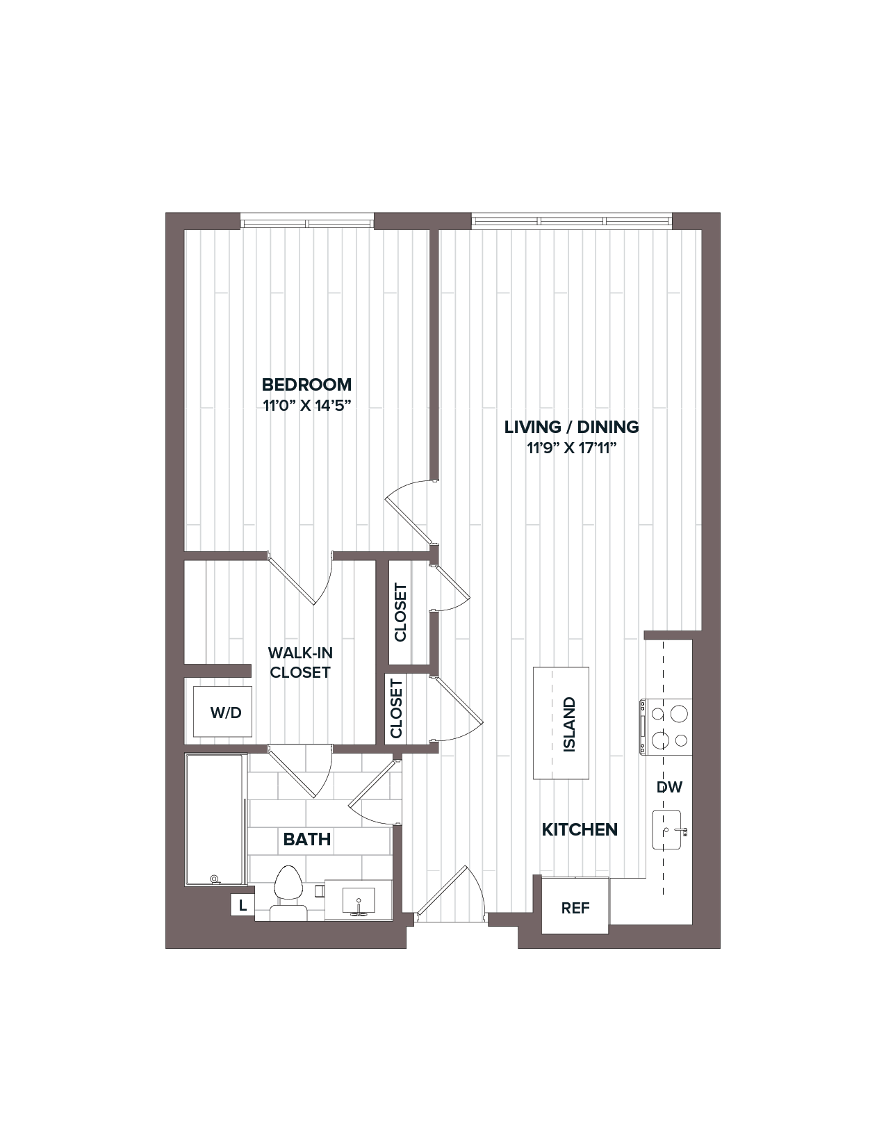 floorplan of apartment A103
