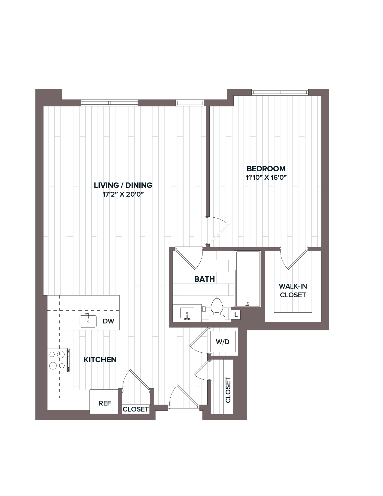 floorplan image of apartment 223