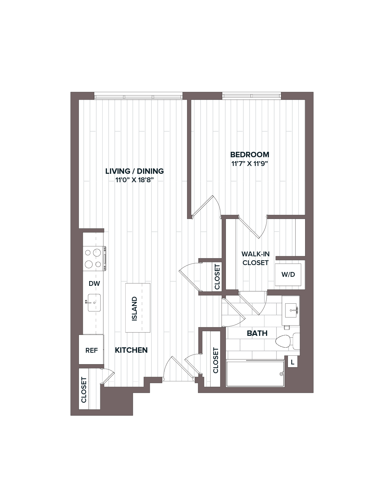 floorplan image of apartment 221