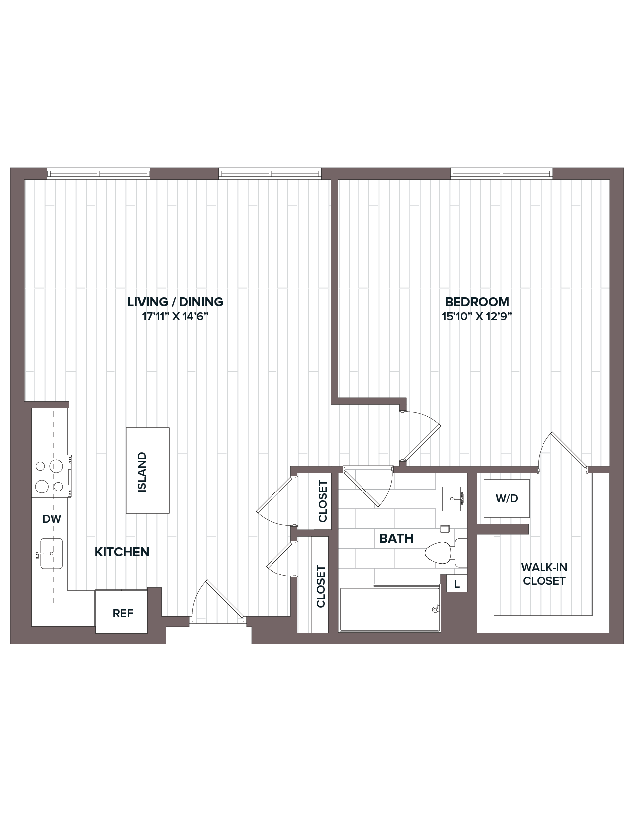 floorplan image of apartment 614
