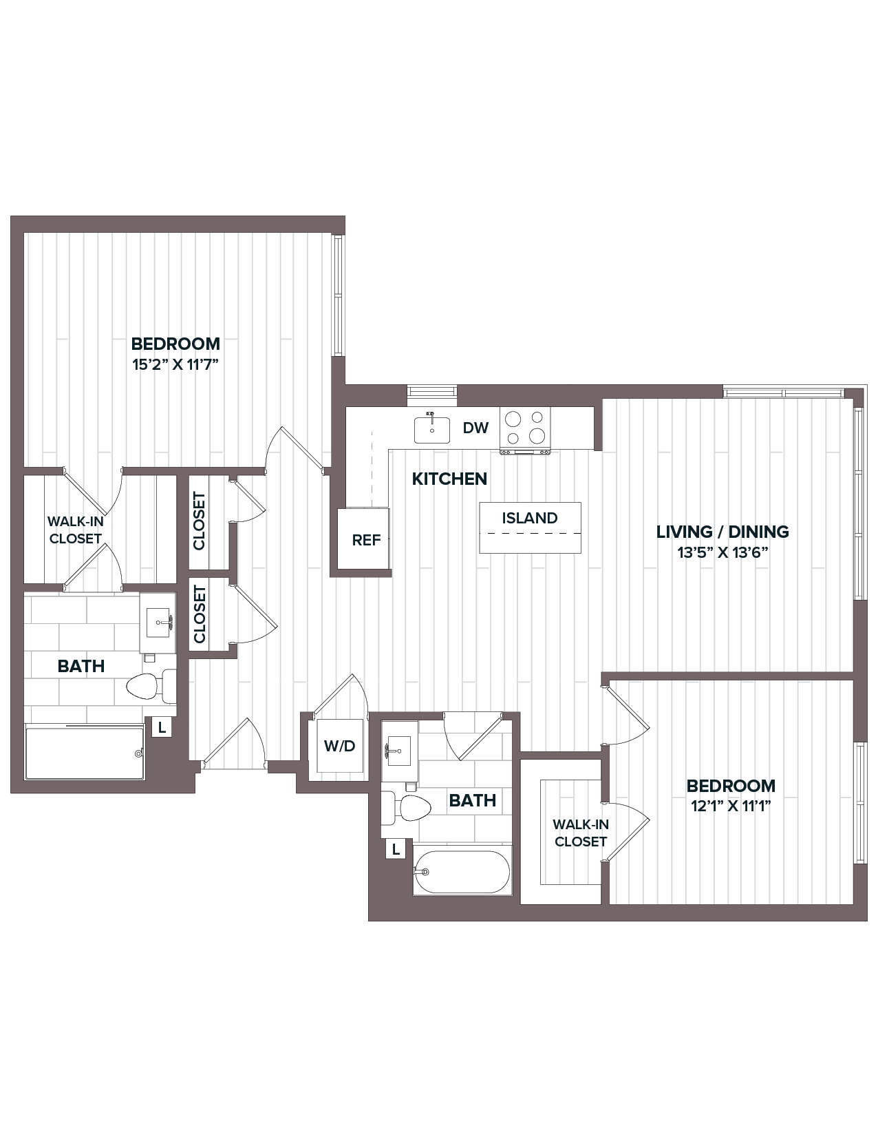 floorplan image of apartment 505