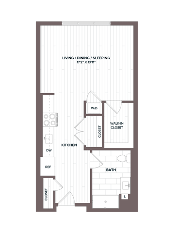 Blvd & Bond studio floor plan image - Watertown, MA