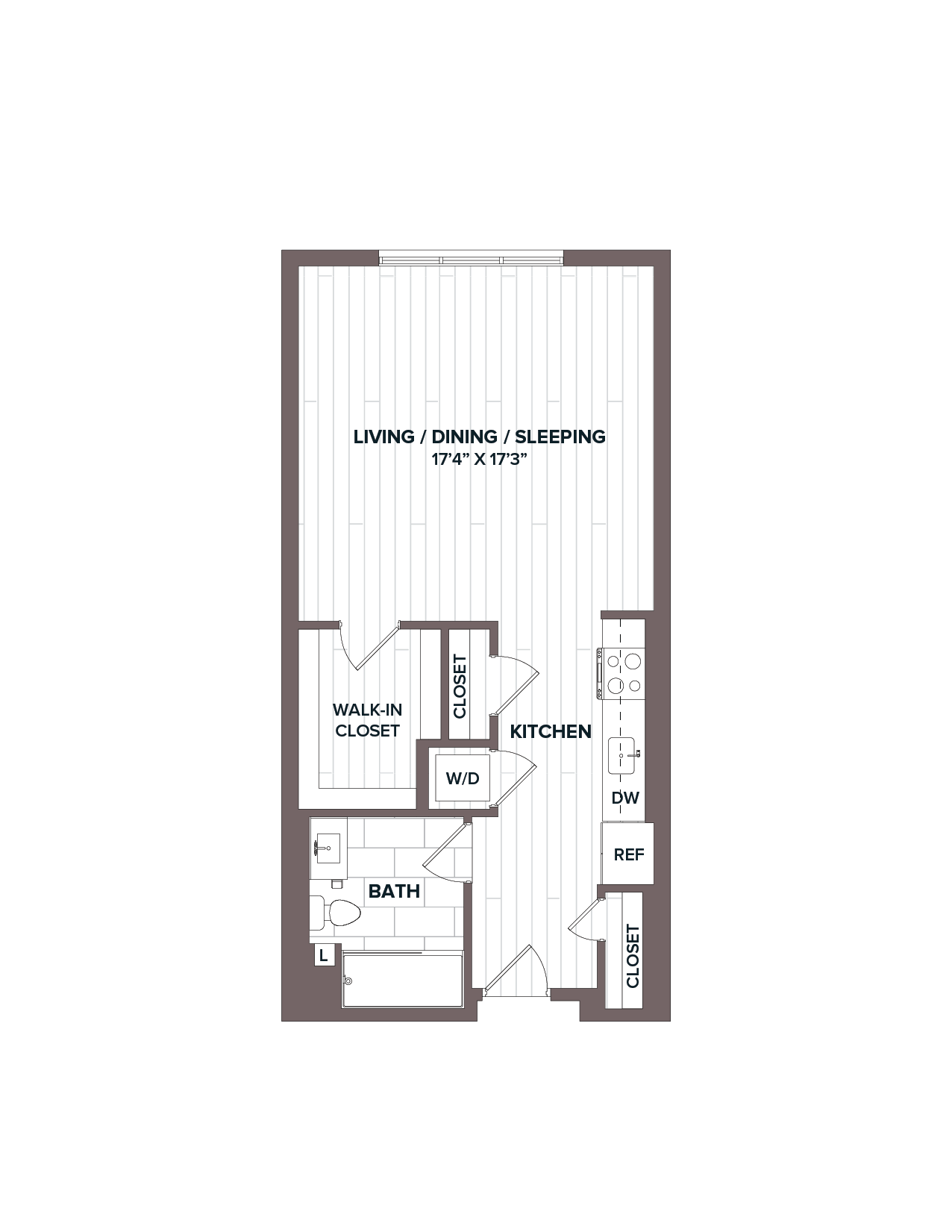 floorplan image of apartment 410