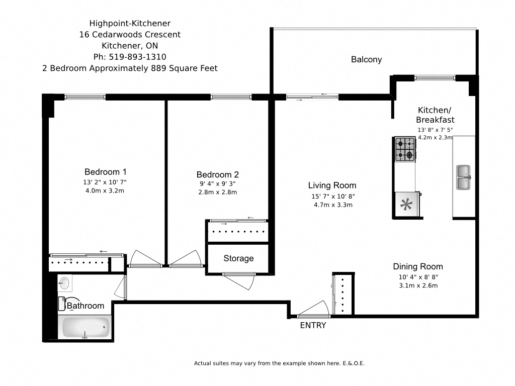 Floor Plans of Highpoint Kitchener in Kitchener, ON