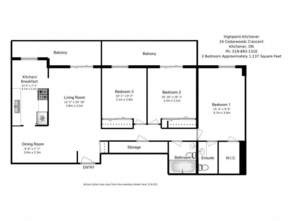Floor Plans of Highpoint Kitchener in Kitchener, ON