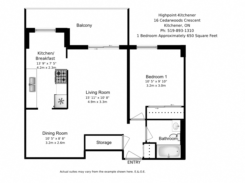 Floor Plans of Highpoint Kitchener in Kitchener, ON