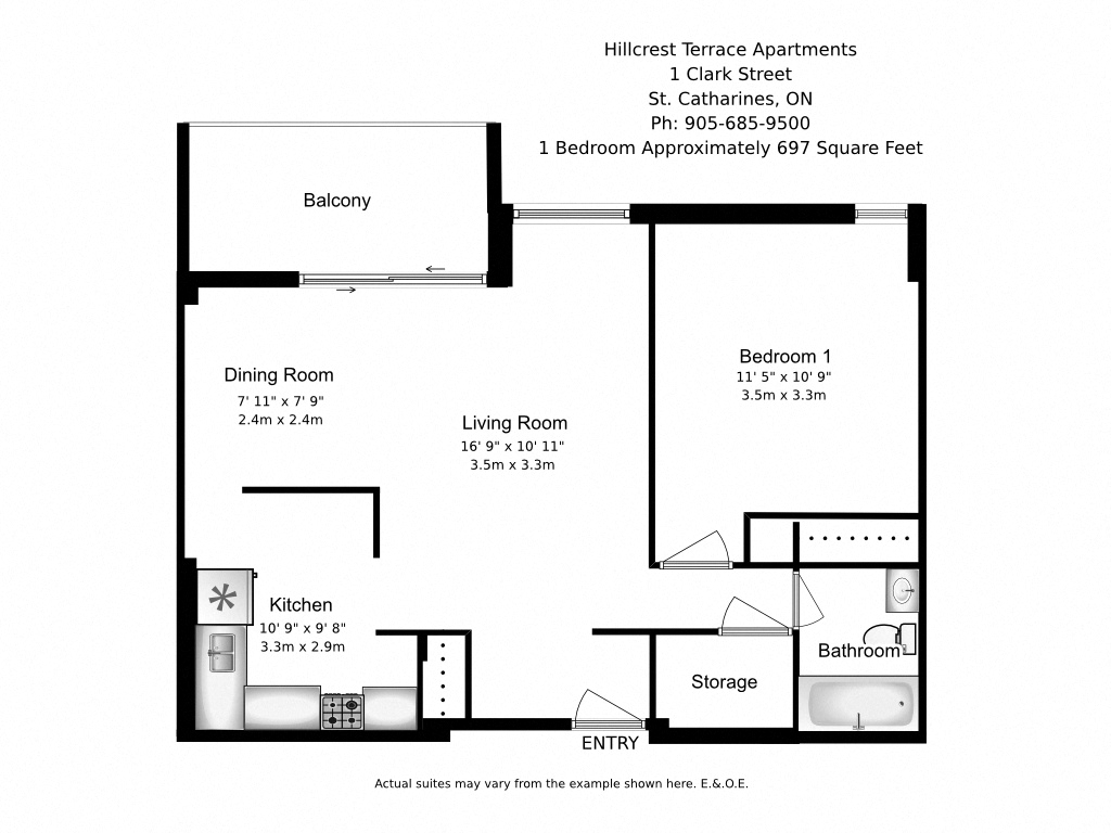 Floor Plans of Hillcrest Terrace in St. Catharines, ON