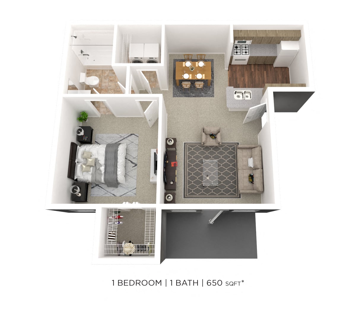 One Bedroom floor plan