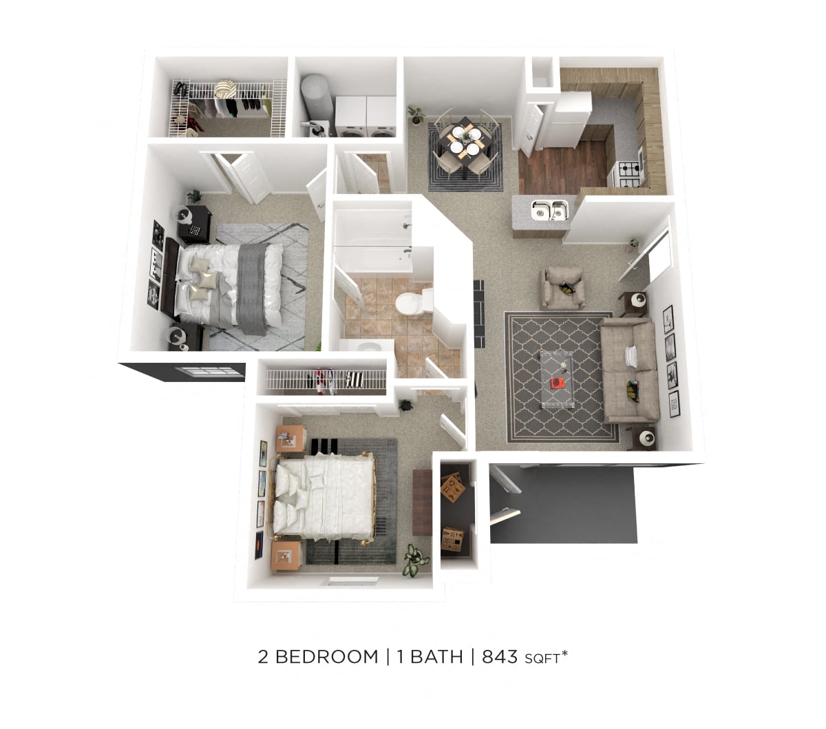 Two Bedroom floor plan