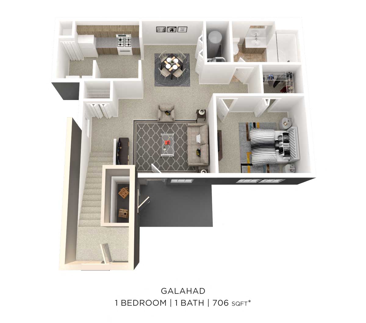 One Bedroom floor plan