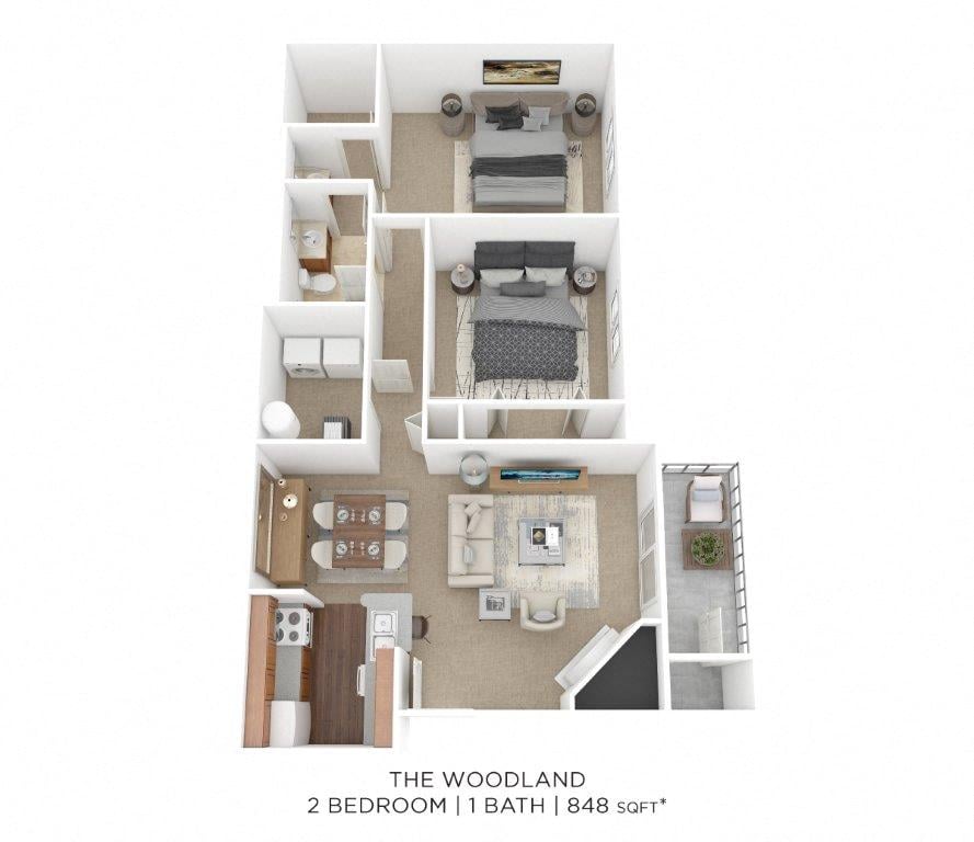 Two Bedroom floor plan
