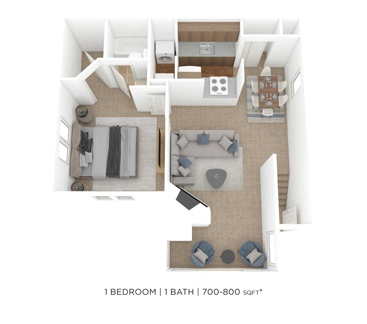One Bedroom floor plan