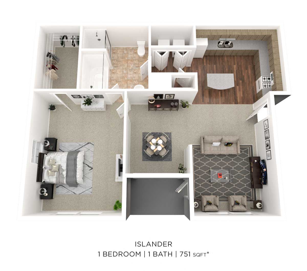 One Bedroom floor plan