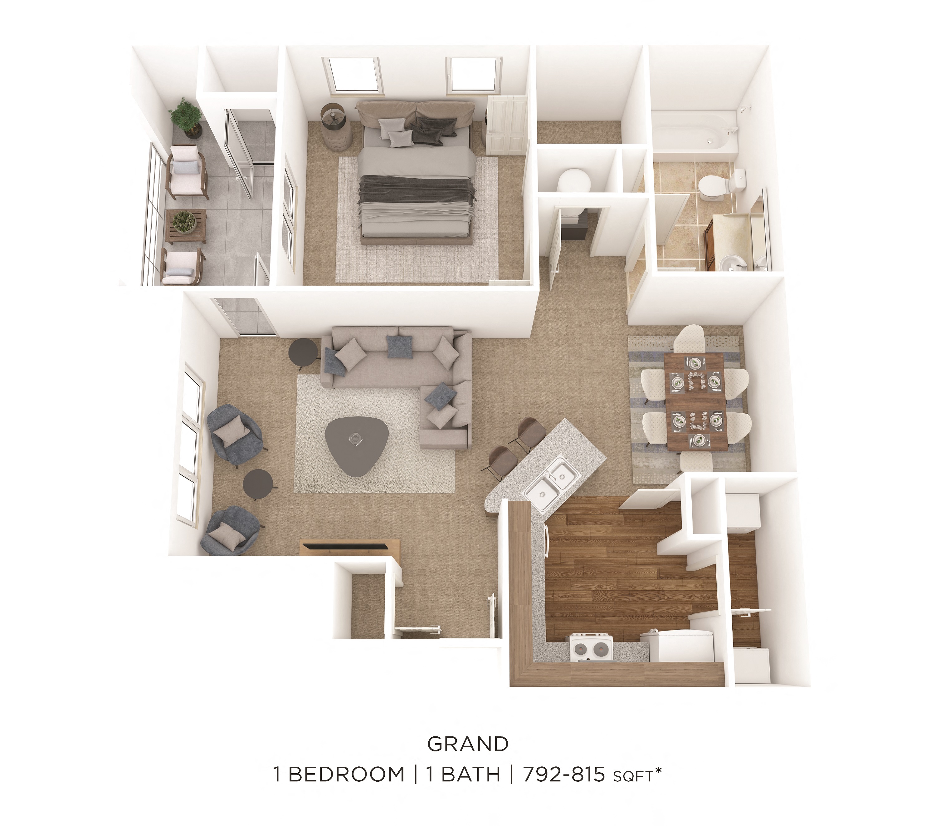 One Bedroom floor plan
