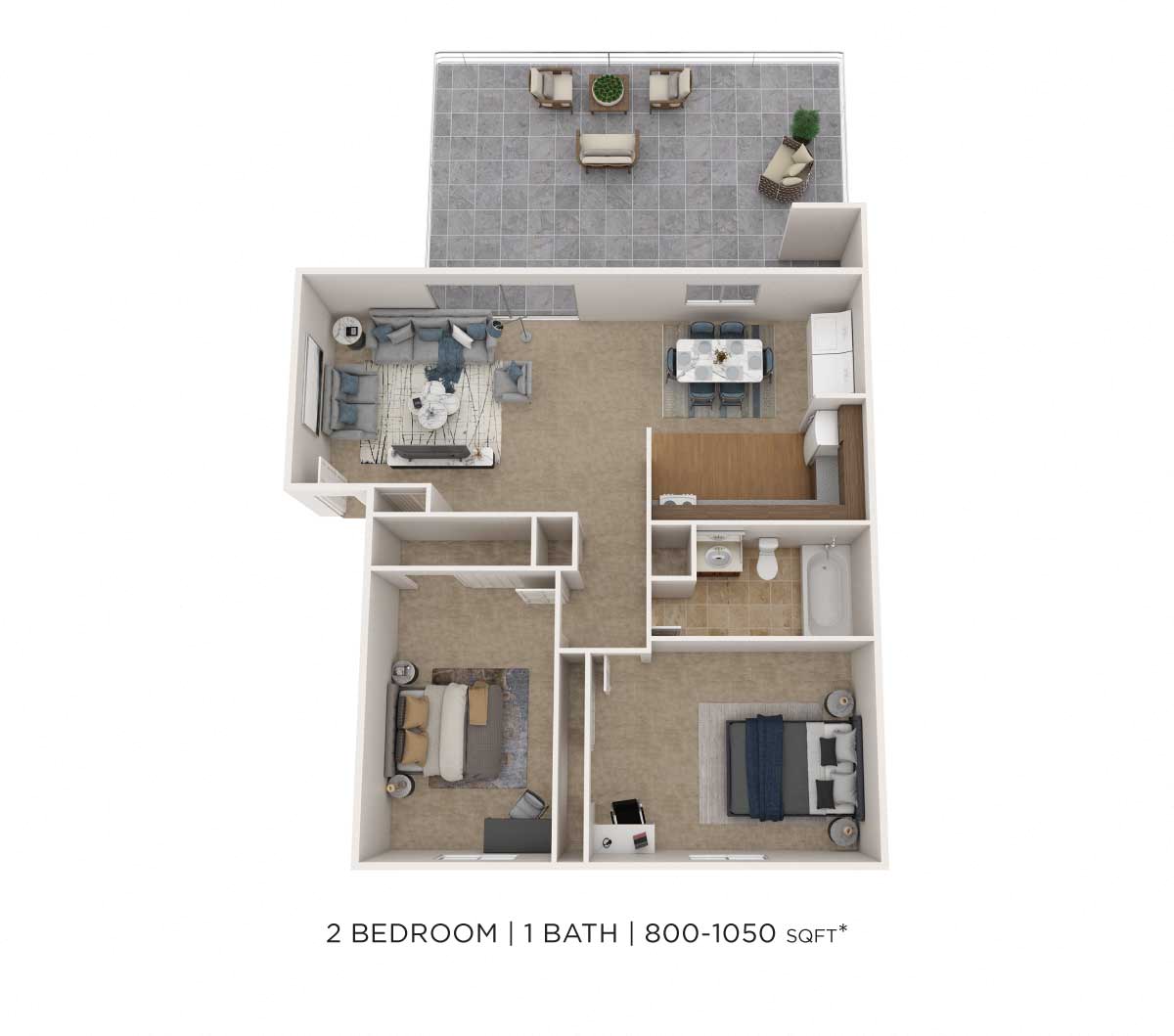 Two Bedroom floor plan