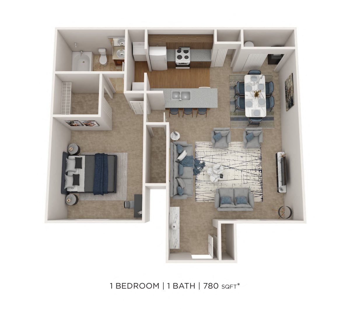 One Bedroom floor plan