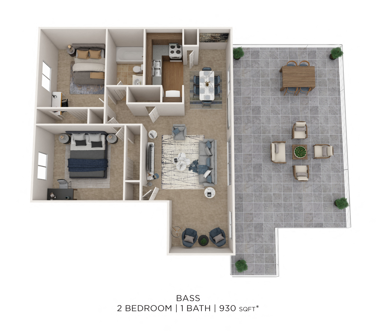 Two Bedroom floor plan