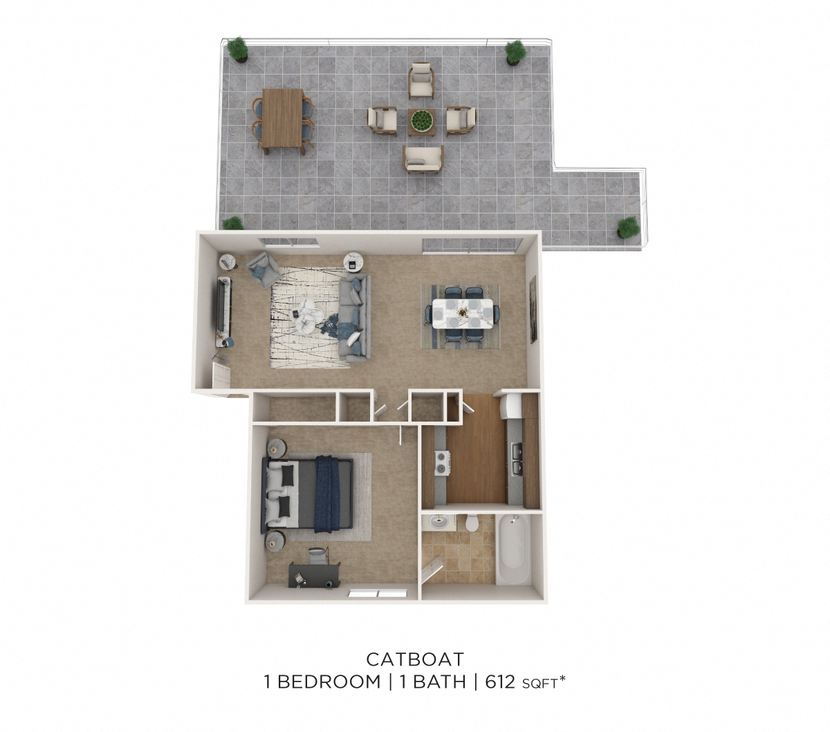 One Bedroom floor plan
