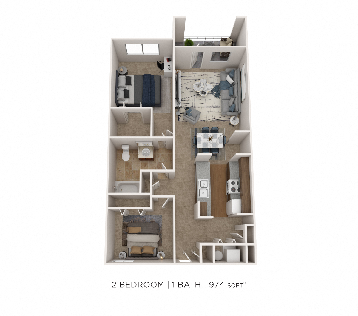 Two Bedroom floor plan