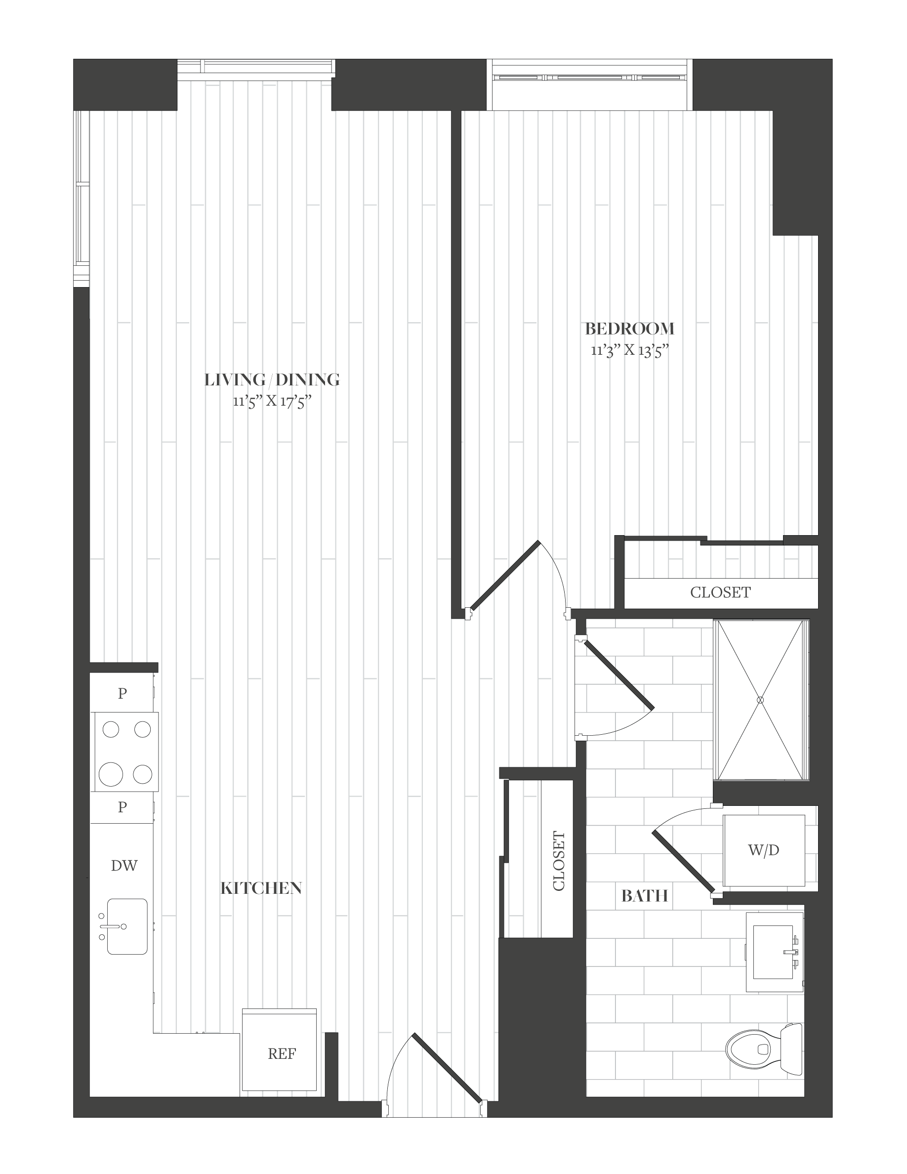 Floorplan image of unit 505