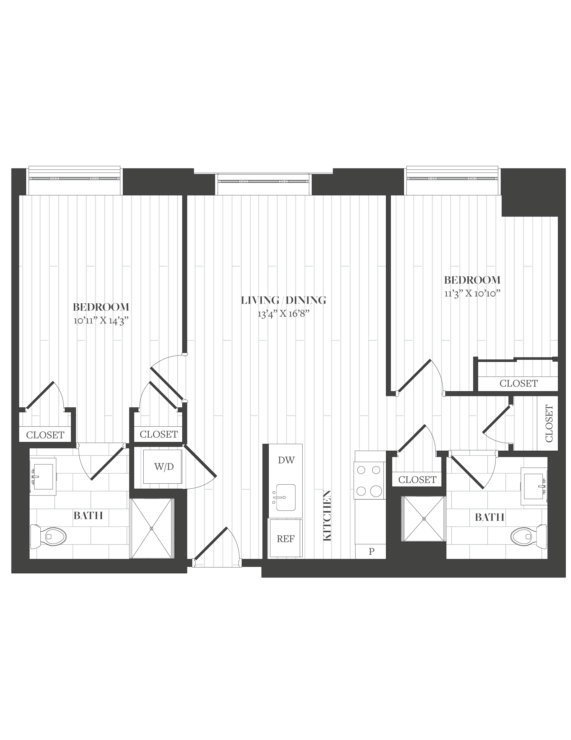Floorplan image of unit 1106