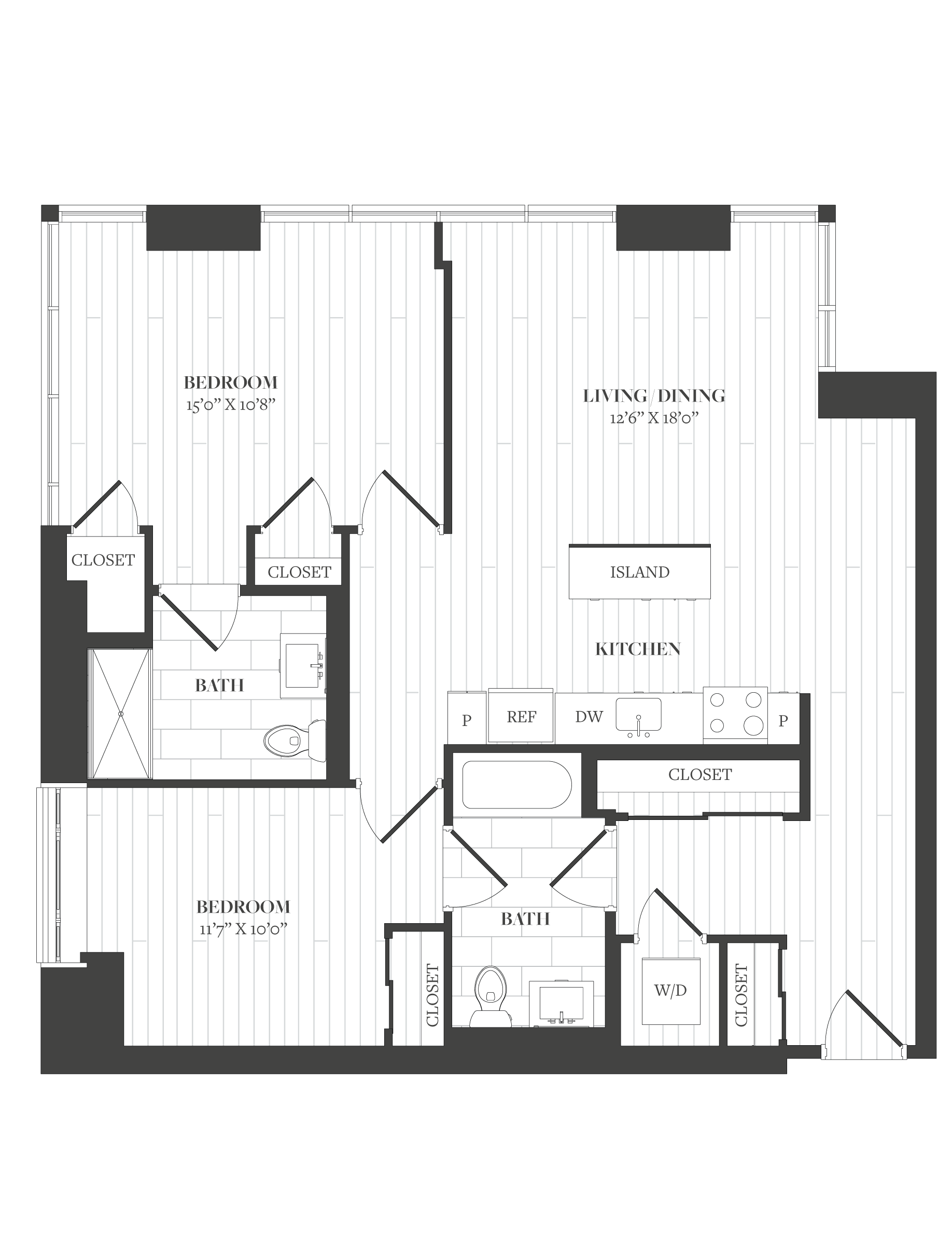 Floorplan image of unit 507