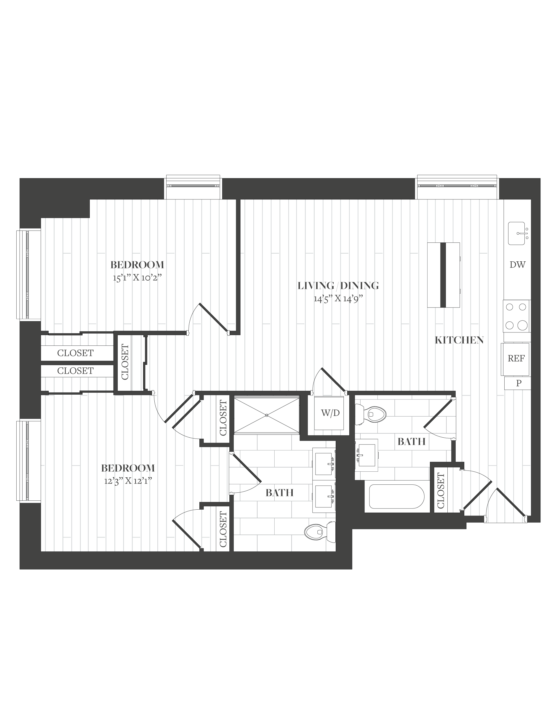 Floorplan image of unit 1114